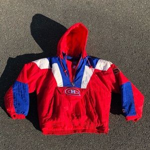 Vintage 90s NHL Starter Jacket Montreal Canadiens Mens L